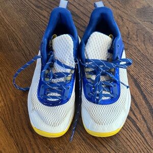 Under armour Kids Blue and White curry basketball shoes